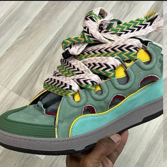 スニーカー LANVIN DDB0 SNEAKER WITH CONTRASTED EMBROIDERIES Ddb0 Leather And Suede Sneakers | Lanvin
